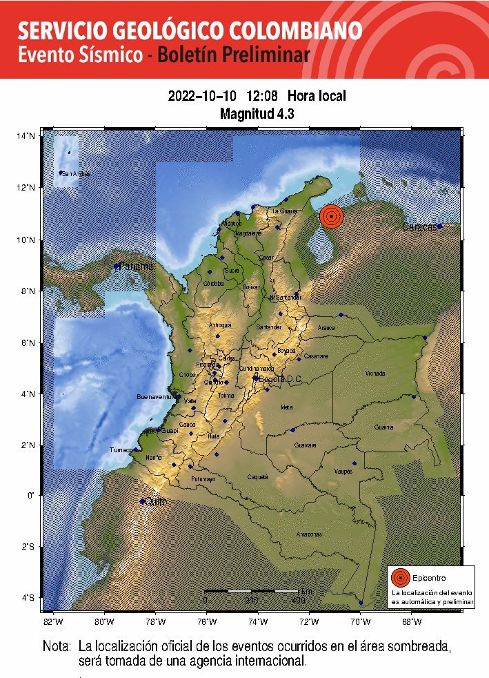 Temblor de magnitud 4.5 