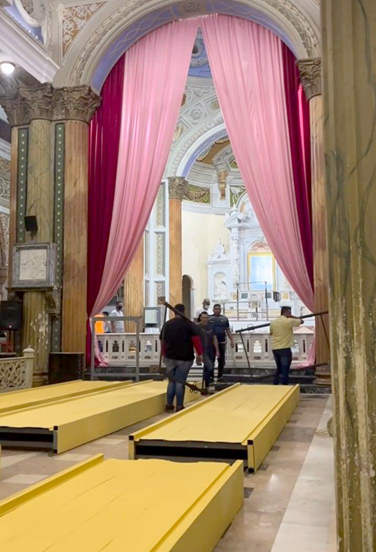 Así está quedando la Basílica para la Bajada de La Chinita