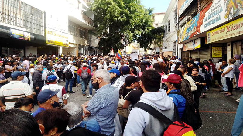 Protesta de docentes en Mérida