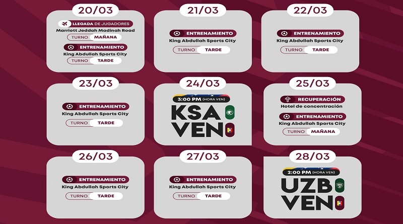 Conozca el calendario de la Vinotinto para los amistosos de la FIFA