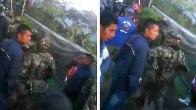 Militares secuestrados en Toribío