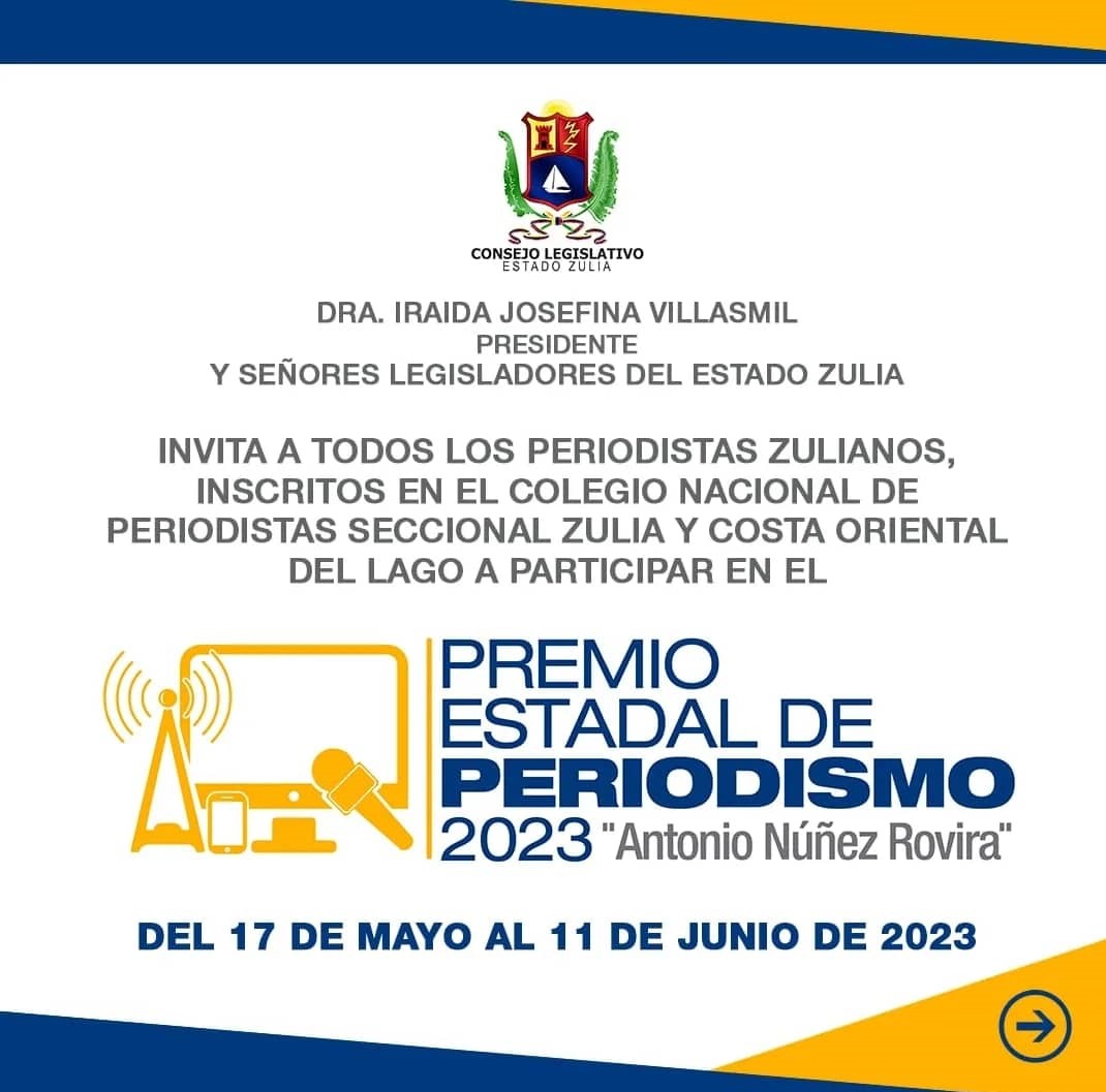 Clezulia continúa afinando Premio Estadal de Periodismo