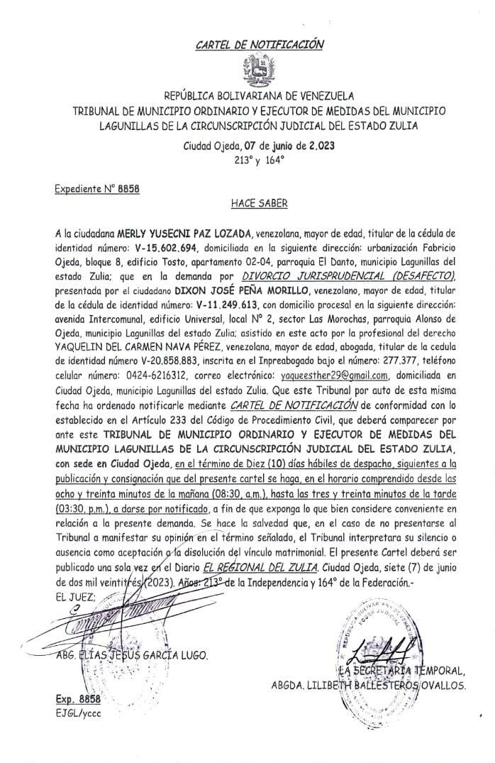 MERLY YUSECNI PAZ LOZADA
