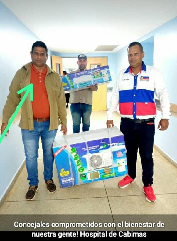 Aire acondicionado donado al Hospital de Cabimas