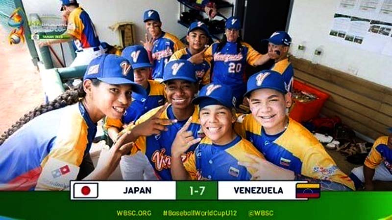Venezuela mantiene invicto tras derrotar a Japón en el Mundial de Sub 12