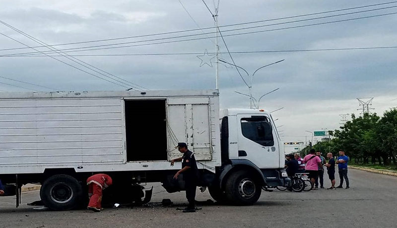 La colisión entre vehículos en Bachaquero