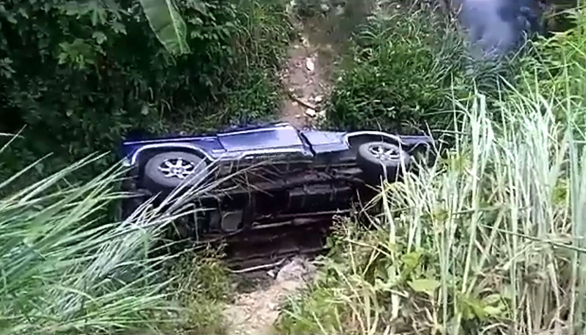 Accidente en la vía hacia Bobures 