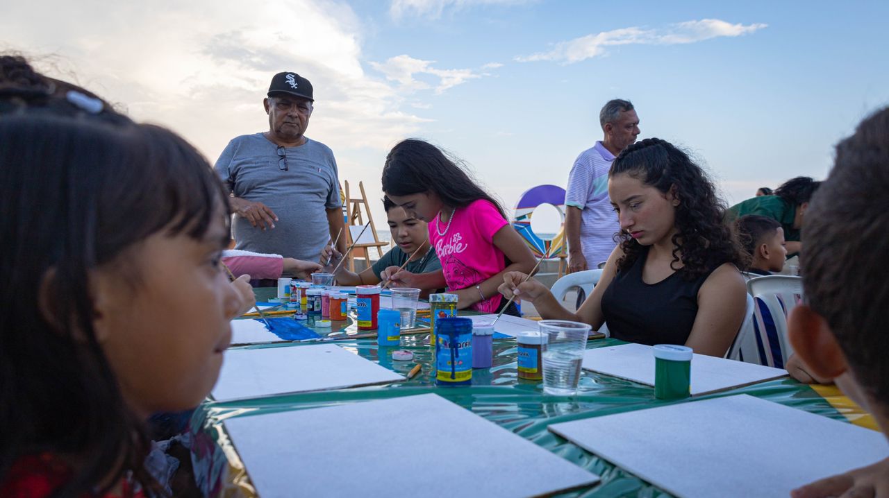 Niños pintan a Maracaibo en su 494 aniversario