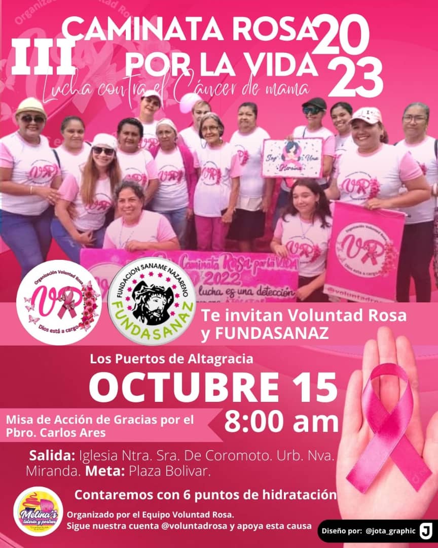 Municipio Miranda-Zulia realizará 3ra Caminata Rosa por la Vida