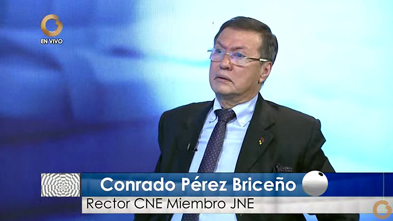 Rector del CNE Conrado Pérez Briceño