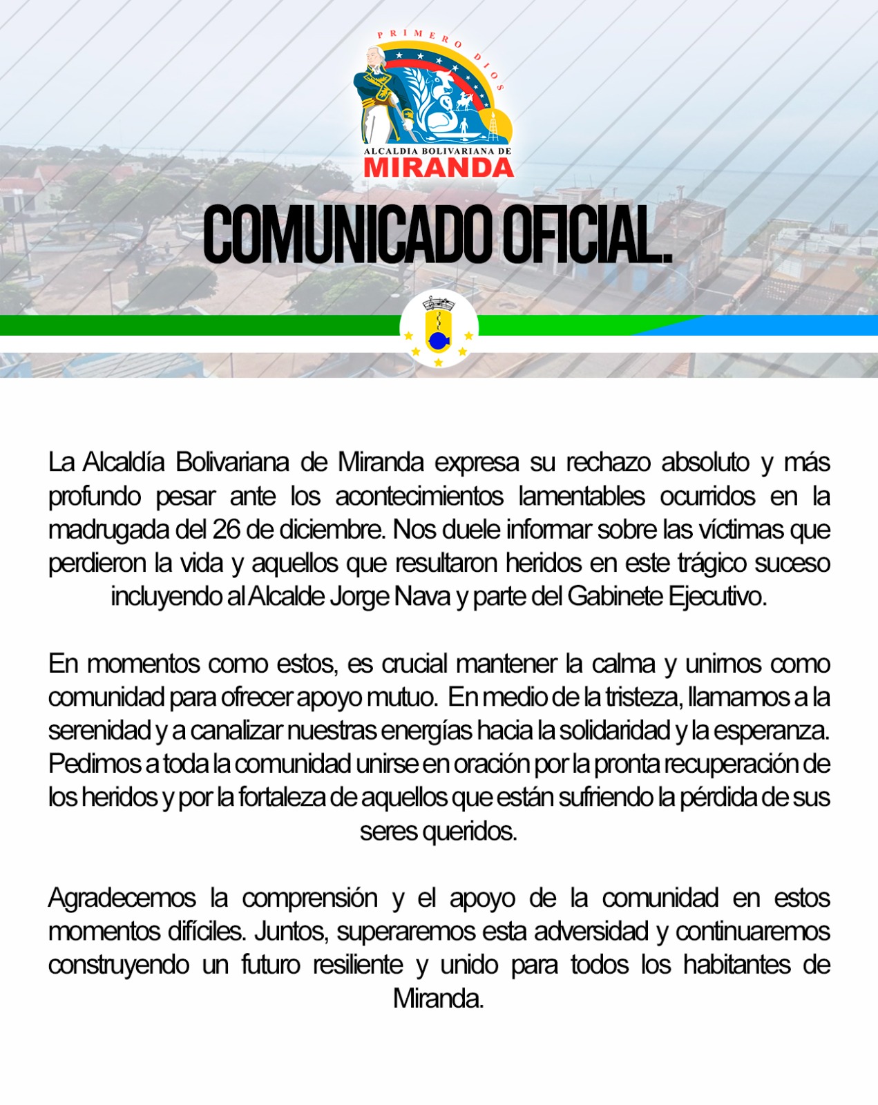 Alcaldía de Miranda rechazó hechos violentos 