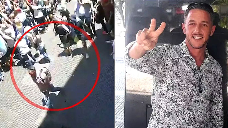 Identificaron al hombre que le tiró un botellazo a Javier Milei