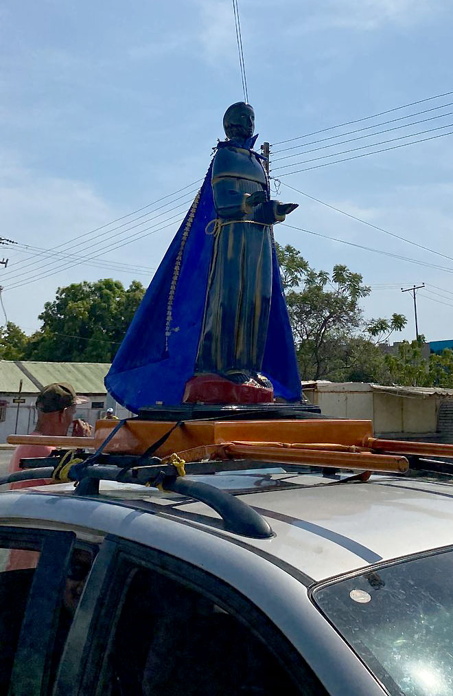 Restauran la imagen de San Benito 