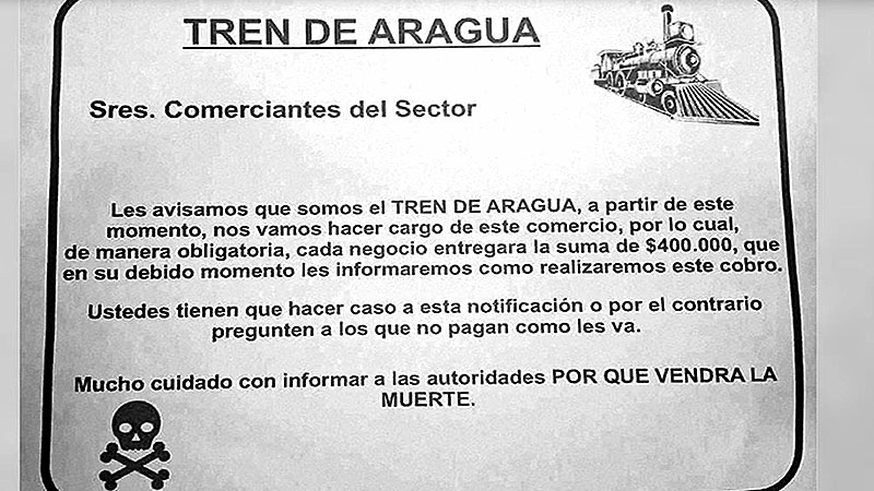 Comerciantes de Bogotá Tren de Aragua