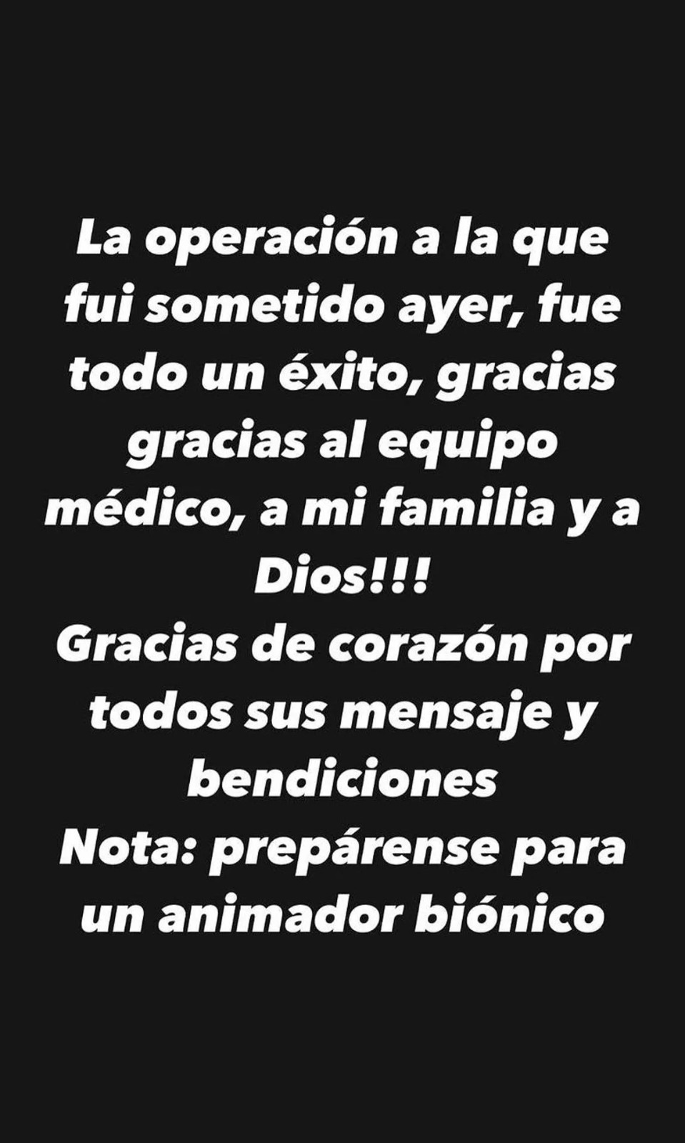 Daniel Sarcos La operación ayer fue todo un éxito