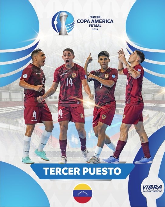 La Vinotinto derrotó a Paraguay y queda en el tercer lugar de la Copa América Futsal