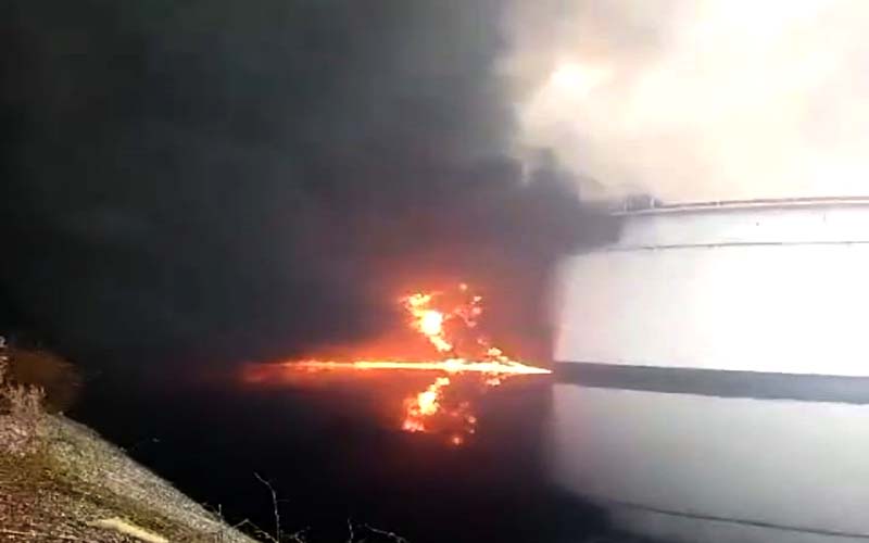 Incendio de residuos petrolero 