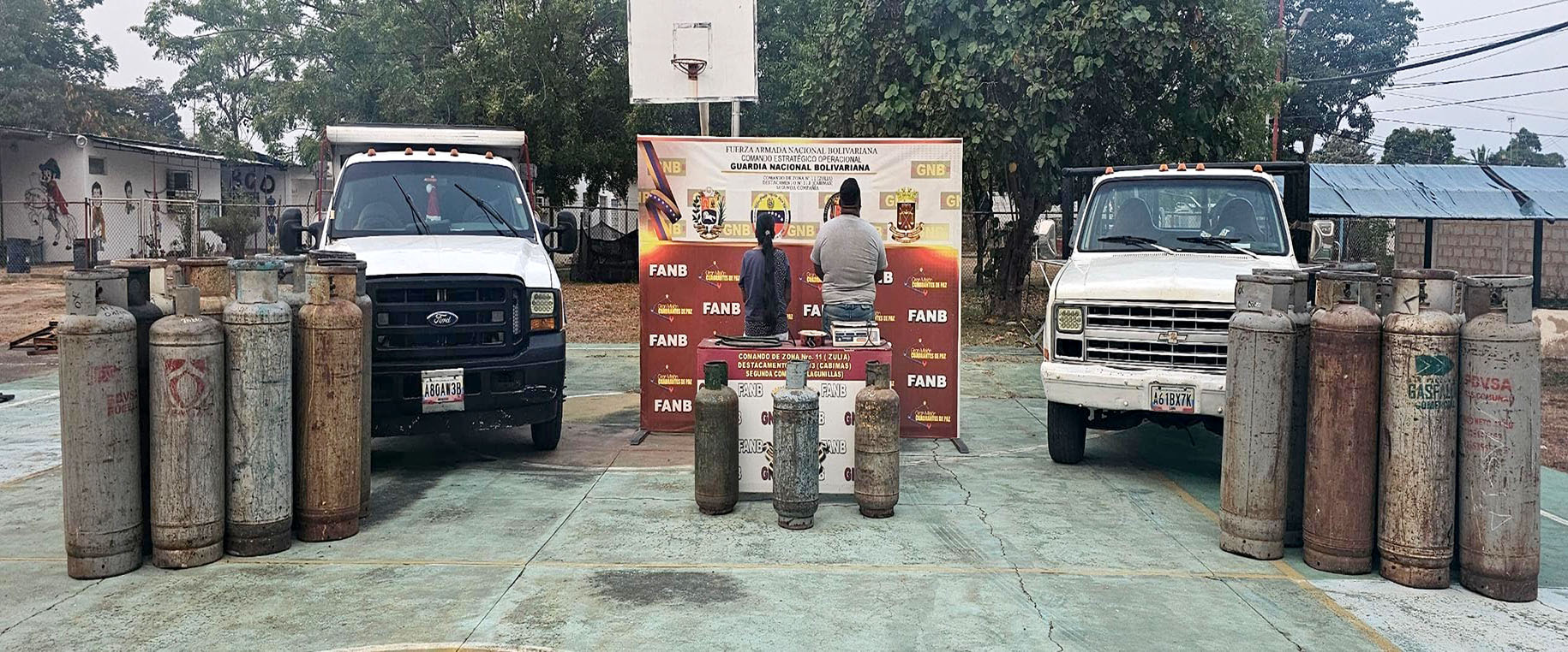 Llenadero clandestino de cilindro de gas doméstico