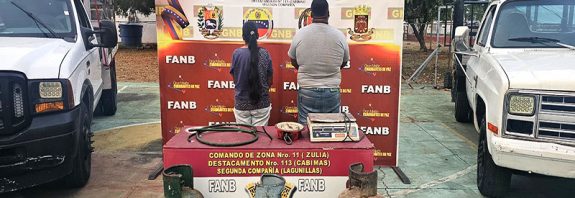 Llenadero clandestino de cilindro de gas doméstico
