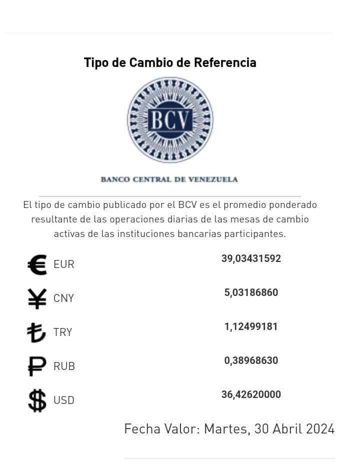Así se cotizará el dólar este martes 30 de abril