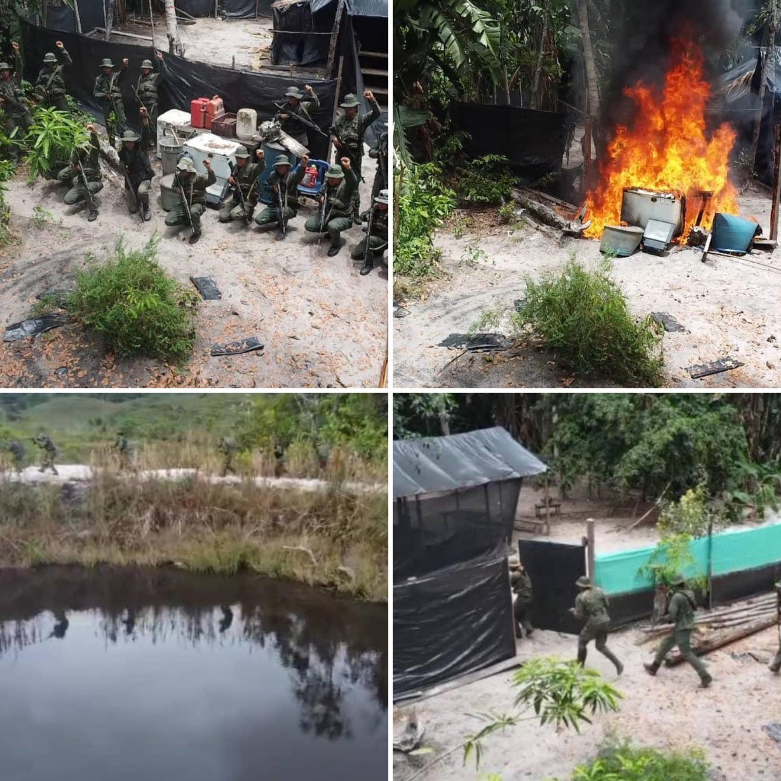FANB destruyó en Amazonas otro campamento de minería ilegal