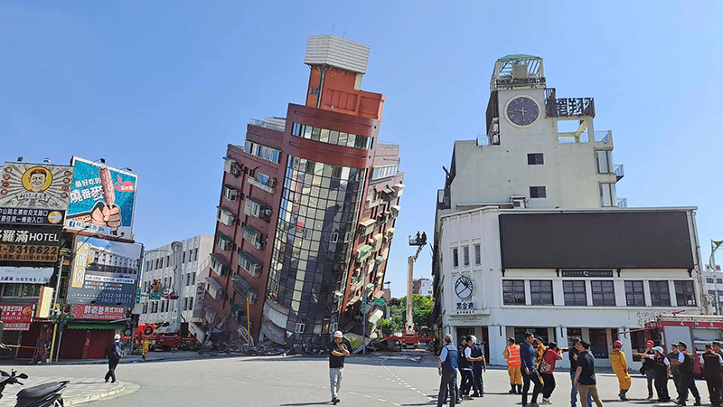 600 personas están atrapadas y desaparecidas en un parque de Taiwan tras el fuerte terremoto