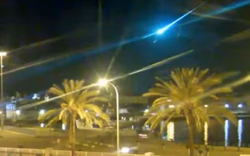 Enorme bola de fuego pasó sobre España y Portugal