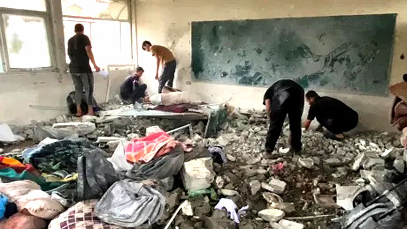 35 muertos por ataque israelí en escuela que alberga refugiados de Gaza