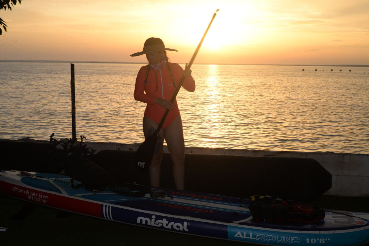 María Ferrer cruzó el Lago de Maracaibo