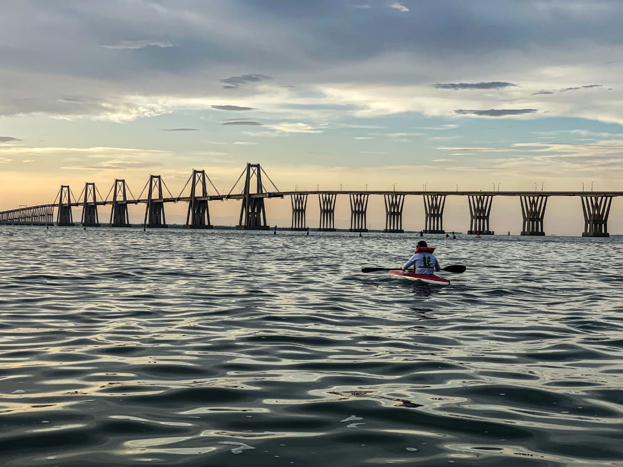 María Ferrer cruzó el Lago de Maracaibo