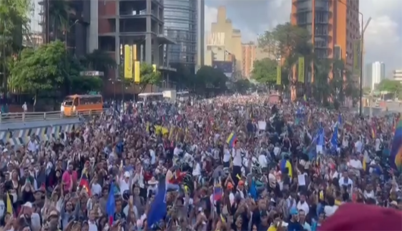 Plataforma de la Unidad toma las calles de Caracas en apoyo a Edmundo y MCM