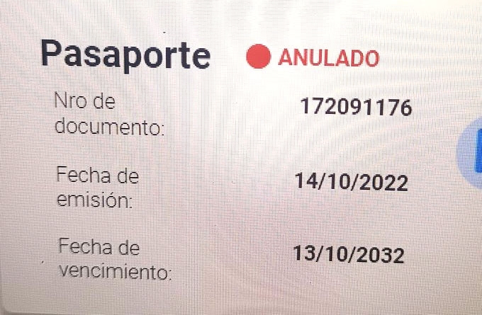 Andrés Caleca denunció la anulación de su pasaporte #11Ago