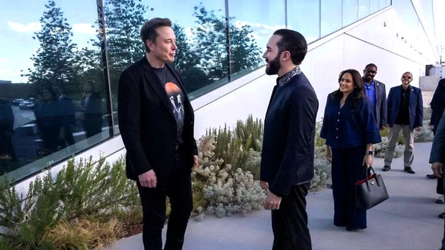 Bukele y Elon Musk tecnológicos en El Salvador