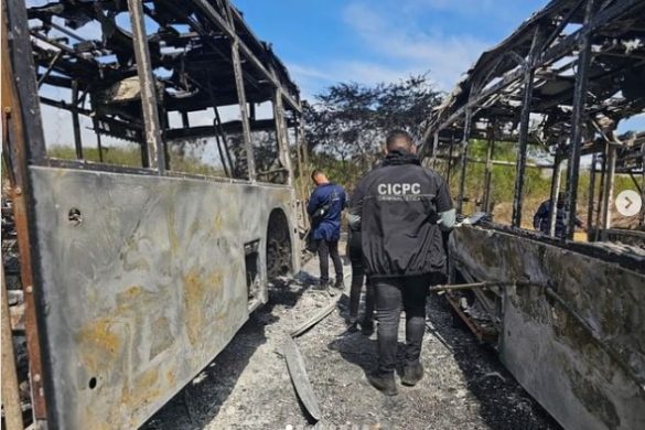 Presos 3 menores y tres adultos por causar incendio de 11 buses en Lara