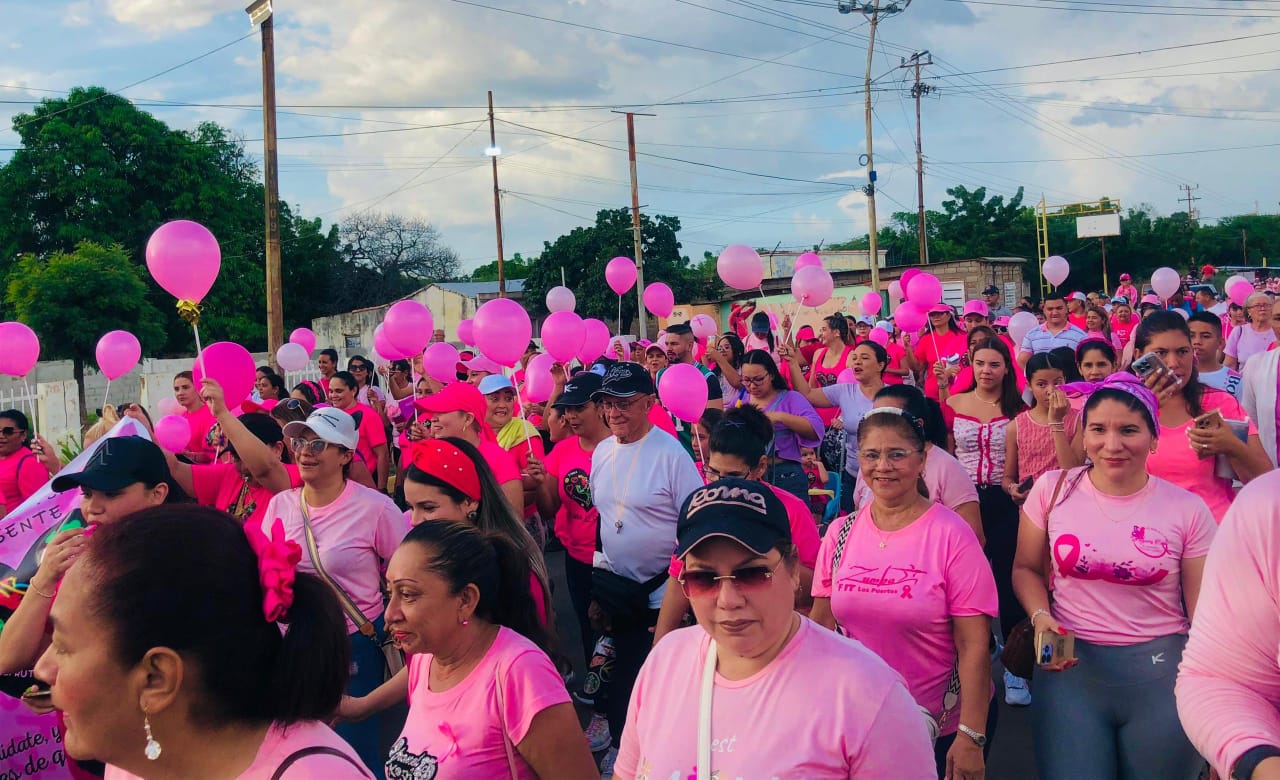 Caminata Rosa por la Vida desbordó calles de Miranda