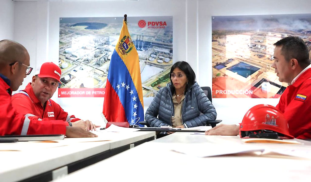 Delcy Rodríguez a trabajadores de Pdvsa
