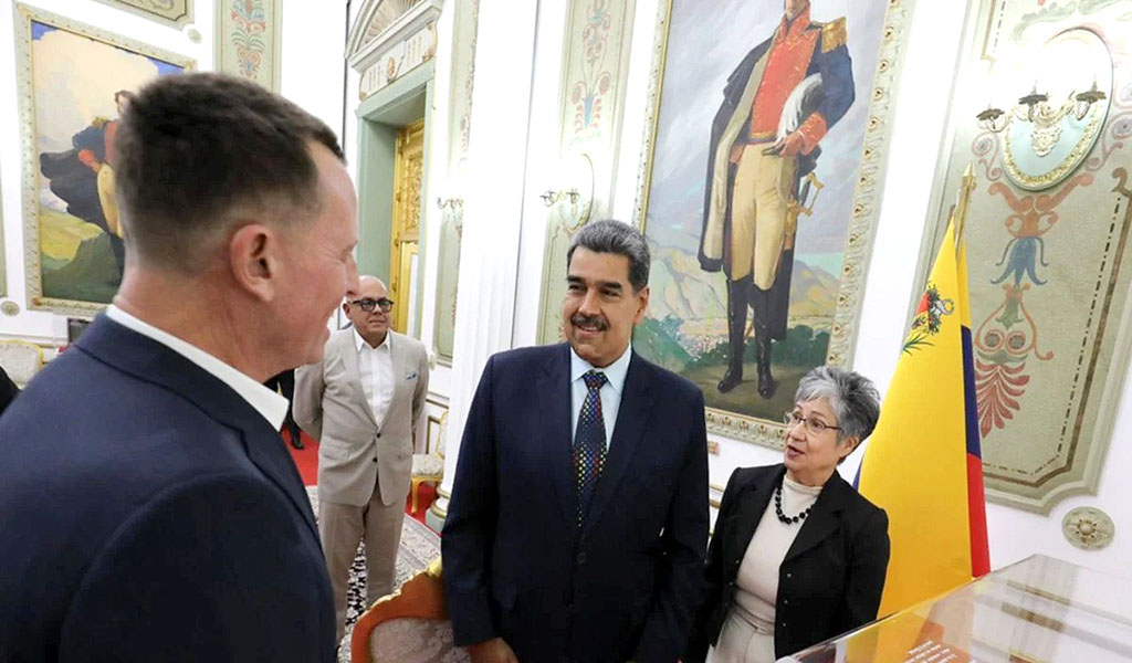 Maduro y Richard Grenell en Miraflores
