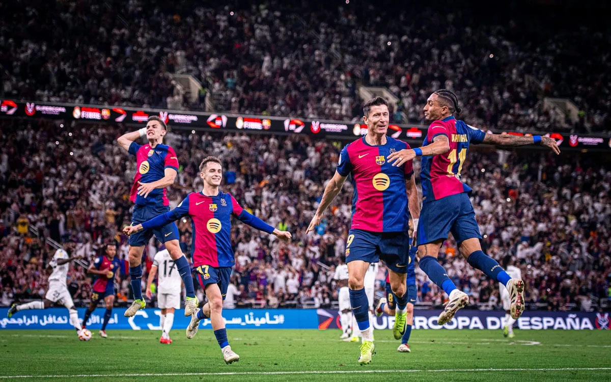 El Barcelona campeón de la Supercopa de España al ganar al Real Madrid 