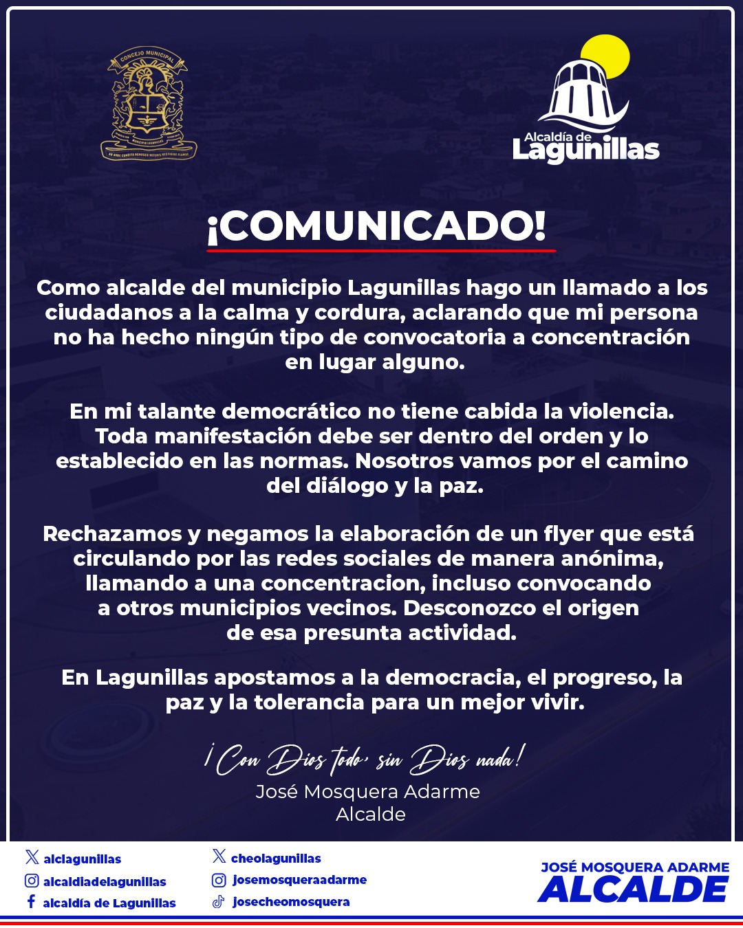José Cheo Mosquera concentración