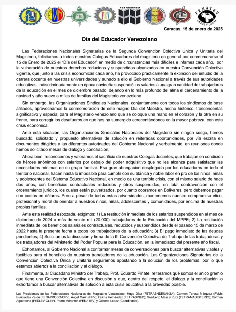 Federaciones de Maestros en Lagunillas 