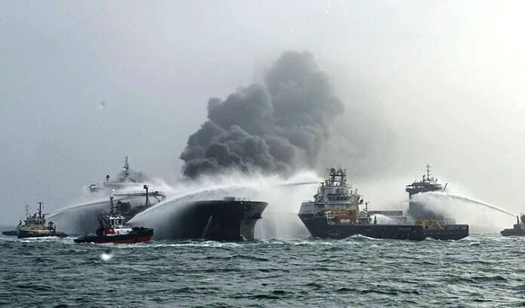 Buque petrolero de EE.UU. choca con carguero portugués en el Mar del Norte