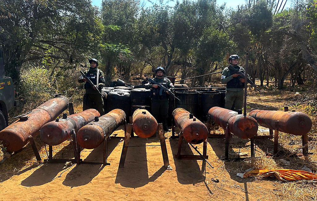 Centro clandestino de producción artesanal de combustible