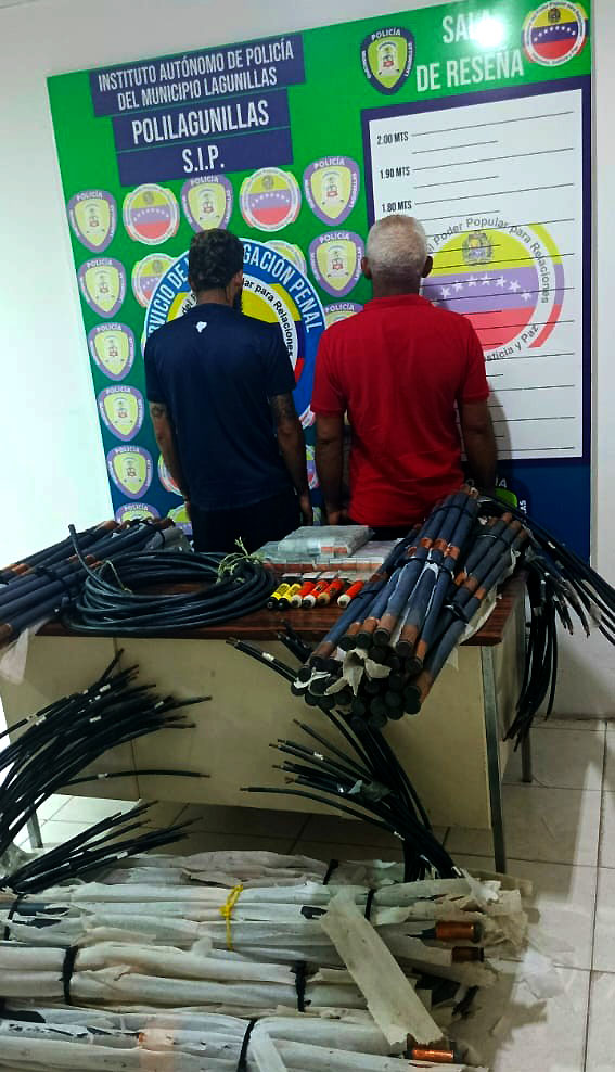 PoliLagunillas aprehendió a dos hombres por material estratégico