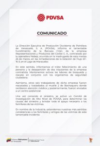 comunicado de pdvsa