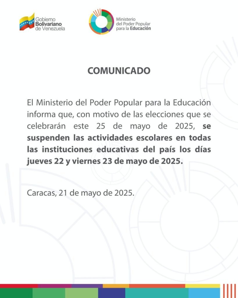 Suspenden clases en todo el país por elecciones regionales