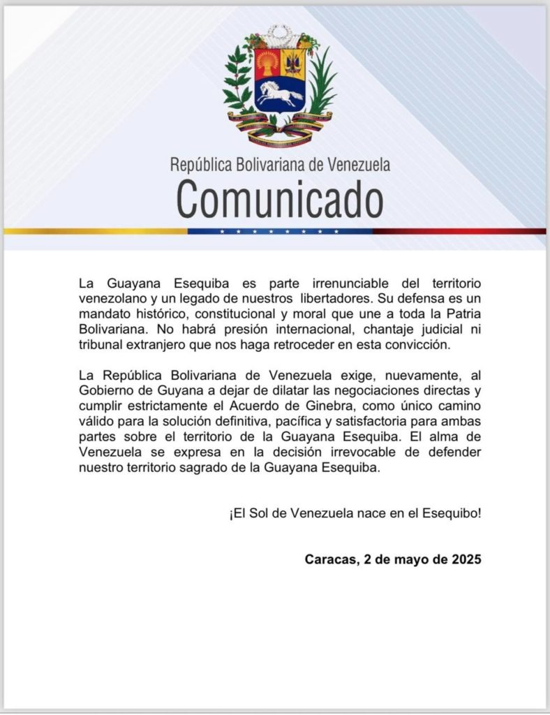 Venezuela no acatará ninguna decisión que emane de la CIJ sobre la Guayana Esequiba