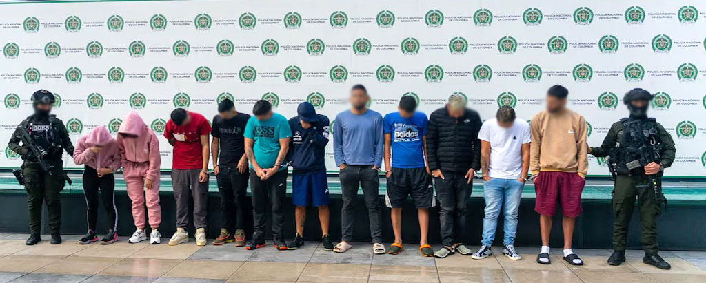 Capturados 11 miembros del Tren de Aragua en Bogotá