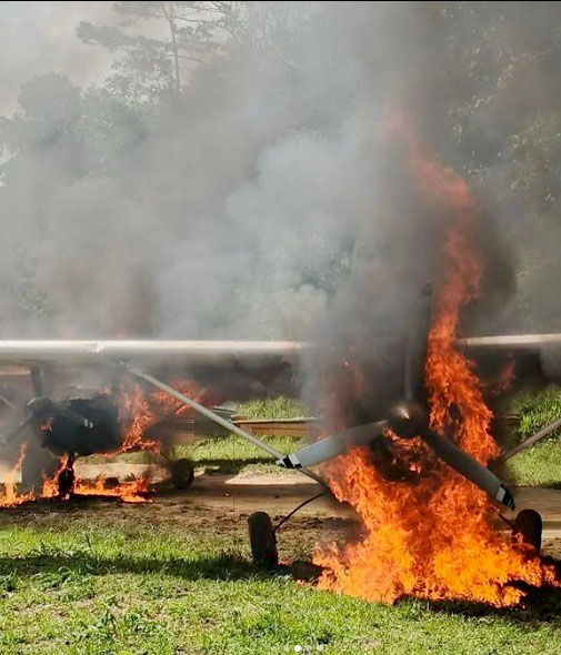 Destruidas por la FANB dos aeronaves y un centro logístico en Apure