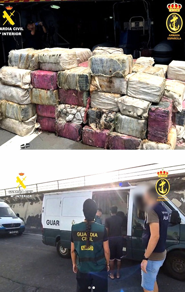 Venezolano cae con cargamento de 3 toneladas de cocaína en aguas internacionales