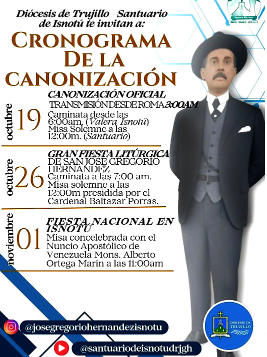 Actividades por la canonización José Gregorio Hernández